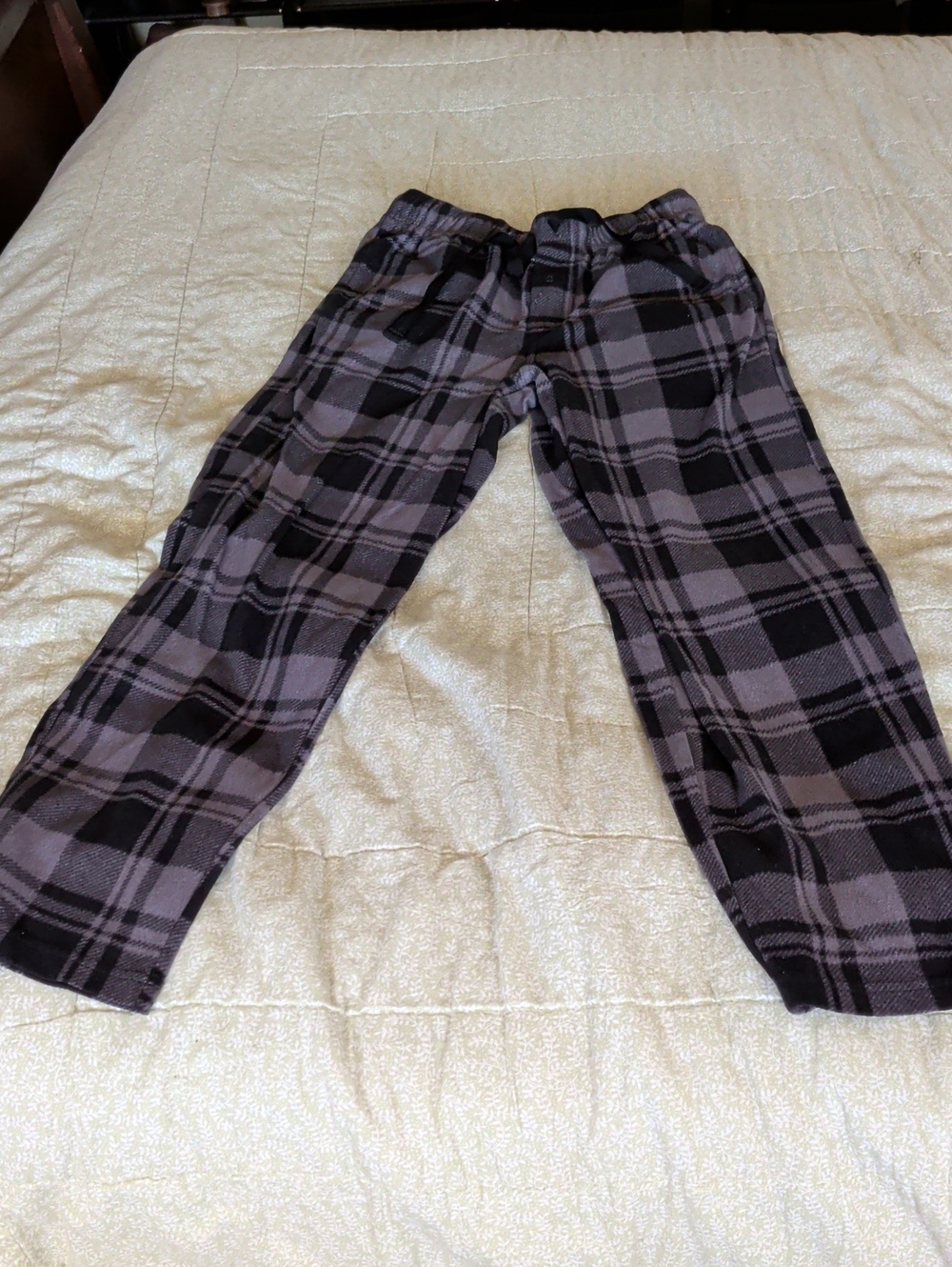 George Black and Gray Plaid Jogger Pants